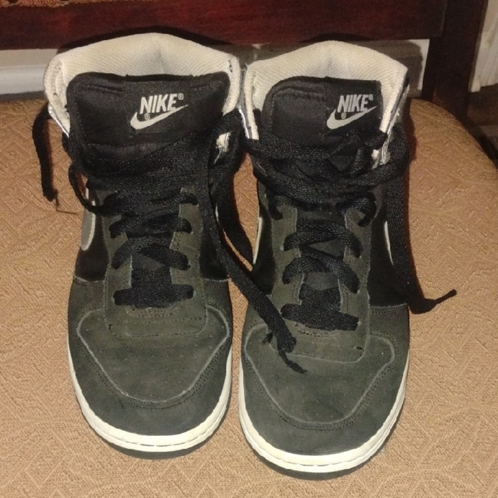 Nike Black and White High-Top Sneakers